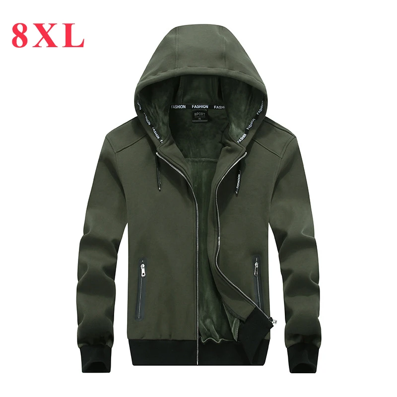 New winter Hoodies Men Plus size 6XL 7XL 8XL 2022 fashion Autumn Casual Zipper Sweatshirts Velvet Fashion Male Hooded Jackets
New winter Hoodies Men Plus size 6XL 7XL 8XL 2022 fashion Autumn Casual Zipper Sweatshirts Velvet Fashion Male Hooded Jackets