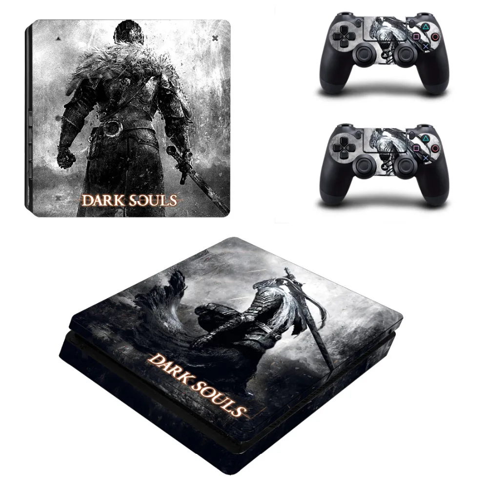Game Dark Souls PS4 Slim Skin Sticker Decal for PlayStation 4 Console and 2 Controllers Skins Stickers Vinyl | Электроника
