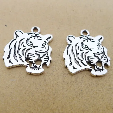 50pcs Charm Tiger head pendant 22*24mm Antique silver Handmade Jewelry Making DIY Supplies European Alloy accessories Hot
50pcs Charm Tiger head pendant 22*24mm Antique silver Handmade Jewelry Making DIY Supplies European Alloy accessories Hot