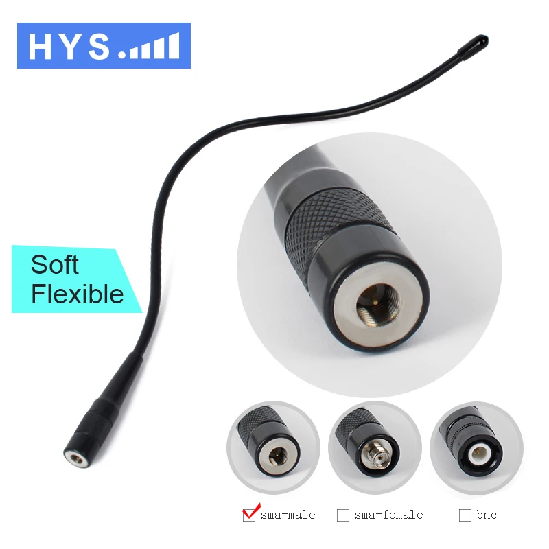 HYS tc rhf40 sam мужской портативная рация Телевизионные антенны Мягкие гибкие Whip