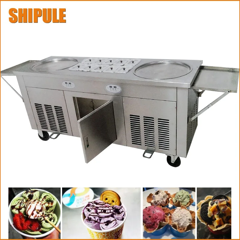 Double Pots Commercial Fried Ice Cream Machine Make Roll Ice Cream Ice Frying Machine Roll Ice Cream Maker Three Compressor
Double Pots Commercial Fried Ice Cream Machine Make Roll Ice Cream Ice Frying Machine Roll Ice Cream Maker Three Compressor