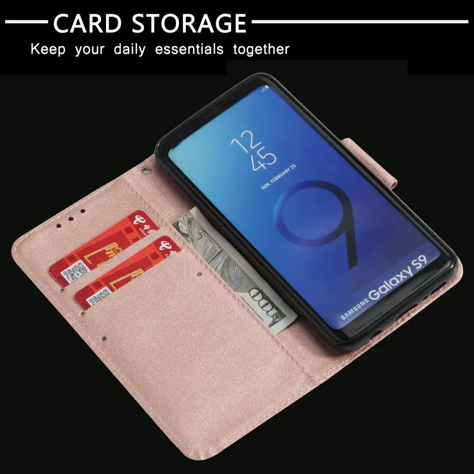 Кожаный чехол-книжка Milyssi Denim смешанных цветов для Samsung galaxy S7 S8 S9 Plus Edge J3 J5 J7 A5 2017 A8
