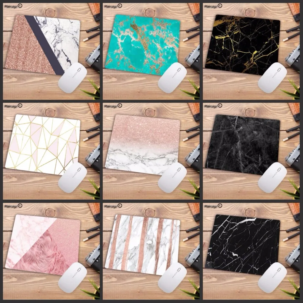 Mairuige 22X18CM New Designs Modern Faux Gold Glitter Pink Marble Laptop Gaming Mice Mousepad Anime Cartoon Print Game Mouse Pad
Mairuige 22X18CM New Designs Modern Faux Gold Glitter Pink Marble Laptop Gaming Mice Mousepad Anime Cartoon Print Game Mouse Pad