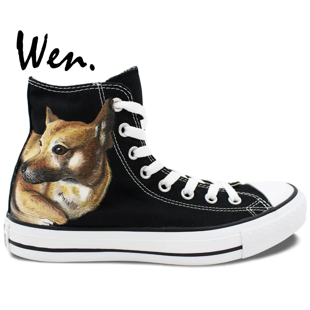 Wen Design Custom Hand Painted Shoes Men Women's Chinese Rural Pet Dog Black High Top Canvas Sneakers Souvenir Gifts
Wen Design Custom Hand Painted Shoes Men Women's Chinese Rural Pet Dog Black High Top Canvas Sneakers Souvenir Gifts