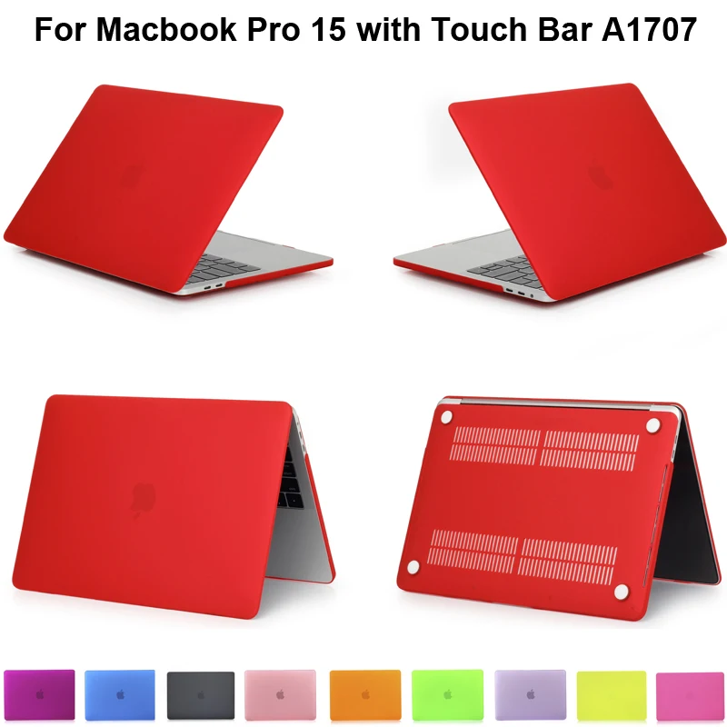 Матовый цветной чехол для Macbook Pro 15 Touch Bar A1707 Обложка Capa MacbookPro TouchBar 4 2018 A1990 защитный