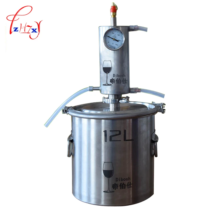 Moonshine Distiller 12L Stainless Steel Vol Liqour Maker Brandy Whiskey Vodka Machine Fermentation Tank distiller pot/boilers
Moonshine Distiller 12L Stainless Steel Vol Liqour Maker Brandy Whiskey Vodka Machine Fermentation Tank distiller pot/boilers