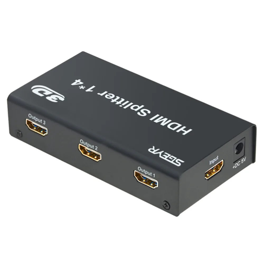 SGEYR 4 Ports HDMI Splitter 1 Input Output 1x4 for Smart Android HDTV Adapter | Электроника