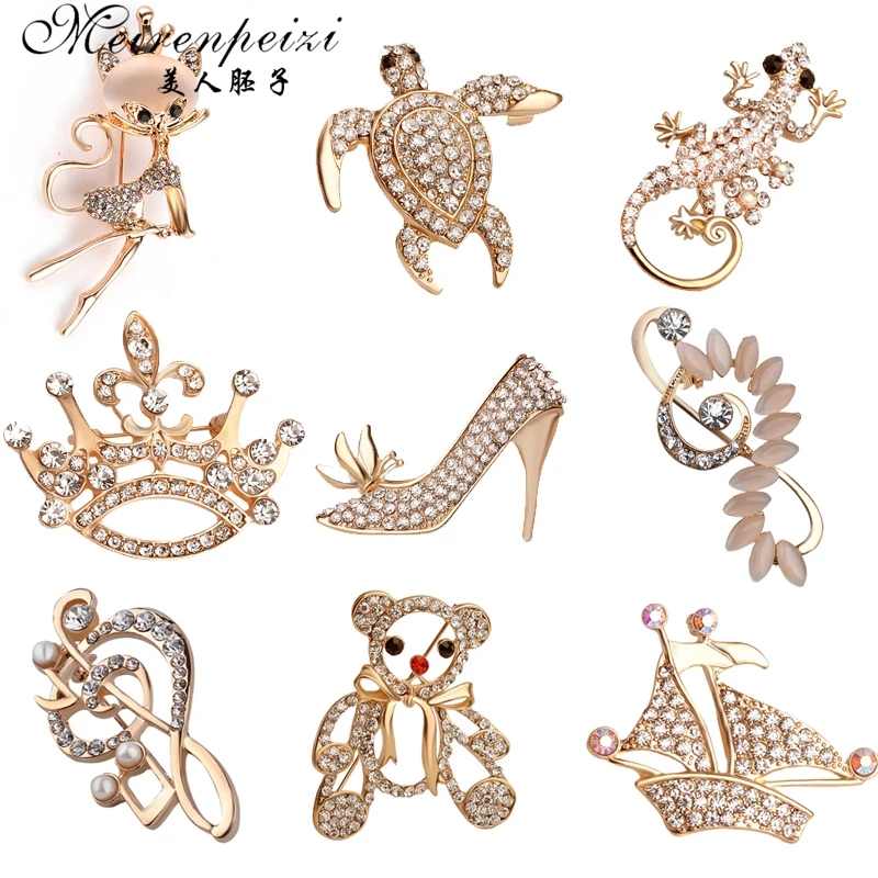 Wedding Brooch Lady Rhinestone Crystal Shoes Tortoise Crown Lizard Bear Bee Fox Flower Brooch Bouquet Bridal Pins Badge Jewelry
Wedding Brooch Lady Rhinestone Crystal Shoes Tortoise Crown Lizard Bear Bee Fox Flower Brooch Bouquet Bridal Pins Badge Jewelry