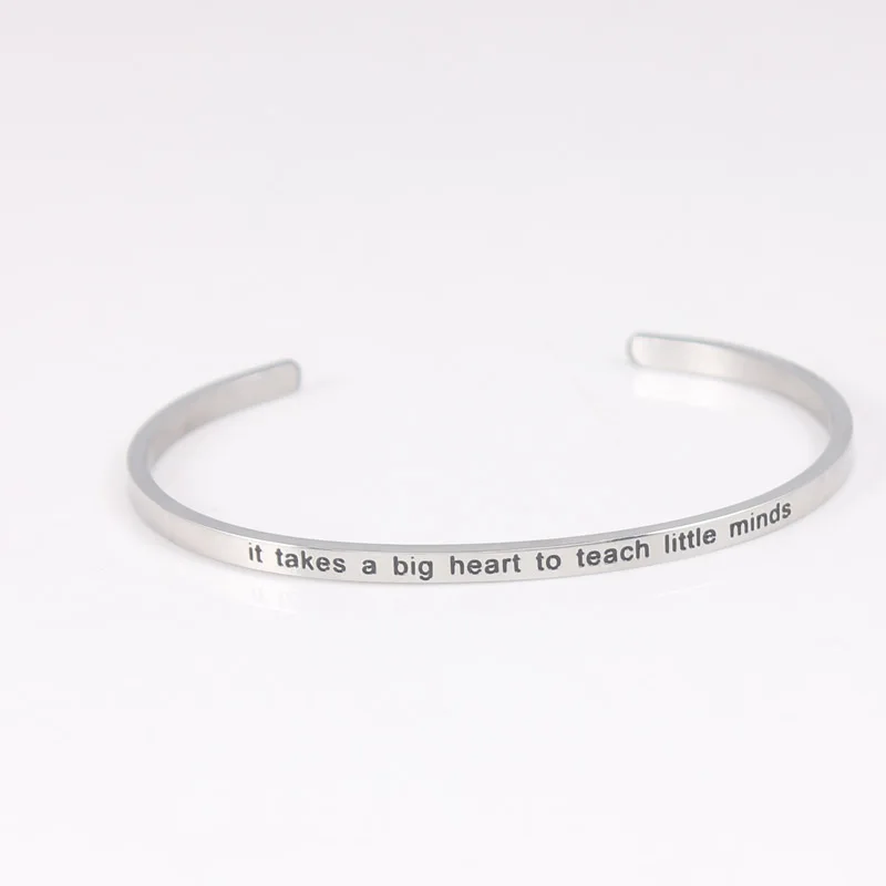 New Arrival Stainless Steel Positive Inspirational Bracelet Quote Cuff Engraved Bracelet & Bangle for women Gift
New Arrival Stainless Steel Positive Inspirational Bracelet Quote Cuff Engraved Bracelet & Bangle for women Gift