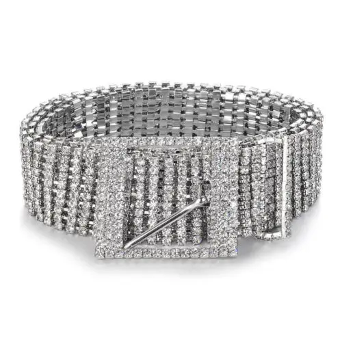 Fashion Women Sequins Long Waist Belts 10 Rows Full Rhinestone Shiny Waistband Party Dress Belt Chain Waistbelt
Fashion Women Sequins Long Waist Belts 10 Rows Full Rhinestone Shiny Waistband Party Dress Belt Chain Waistbelt