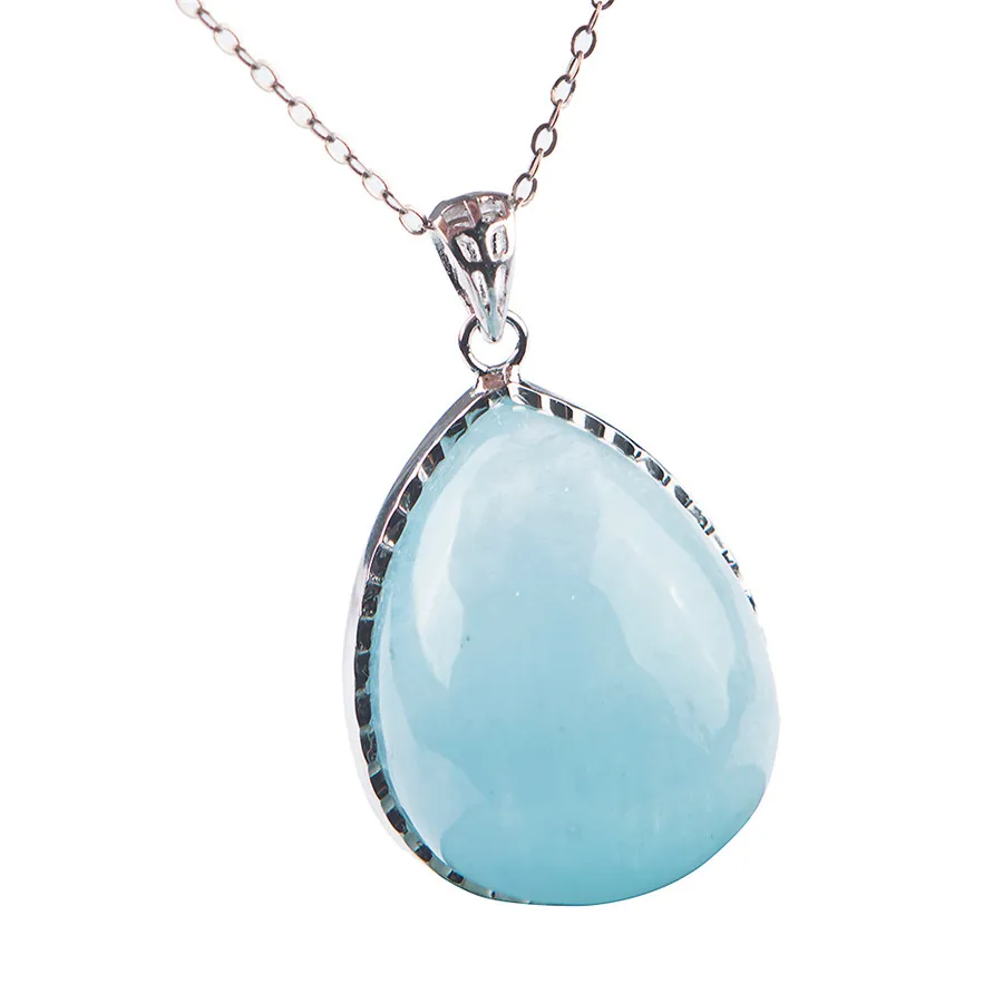 Genuine Natural Ocean Blue Gems Stone Stering Sliver Women Water Drop Bead Fashion Women Charm Pendant 36x25x15mm
Genuine Natural Ocean Blue Gems Stone Stering Sliver Women Water Drop Bead Fashion Women Charm Pendant 36x25x15mm