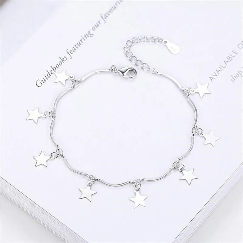 TJP Fashion Women Anklets Jewelry Trendy Star 925 Silver Bracelet For Girl Lady Engagement Party Bijou Trendy Female Accessories
TJP Fashion Women Anklets Jewelry Trendy Star 925 Silver Bracelet For Girl Lady Engagement Party Bijou Trendy Female Accessories