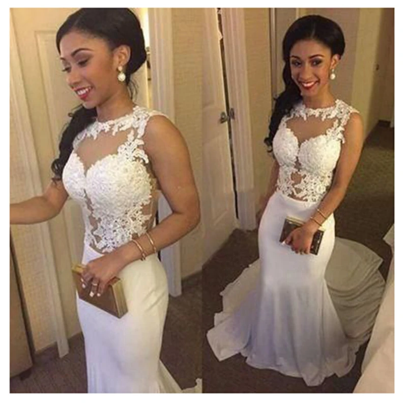 SoDigne Wedding dress Appliques Lace Mermaid Wedding Gown with Train White / Ivory Backless Beach Bride Dresses G1019
SoDigne Wedding dress Appliques Lace Mermaid Wedding Gown with Train White / Ivory Backless Beach Bride Dresses G1019