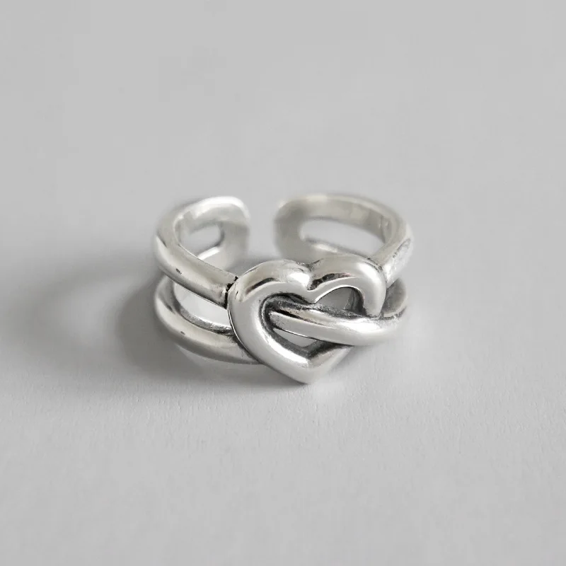 Vintage 925 Sterling Silver Heart Rings For Women Finger Jewelry, Chic Trendy Ring Female Birthday Gifts Love Accessories
Vintage 925 Sterling Silver Heart Rings For Women Finger Jewelry, Chic Trendy Ring Female Birthday Gifts Love Accessories