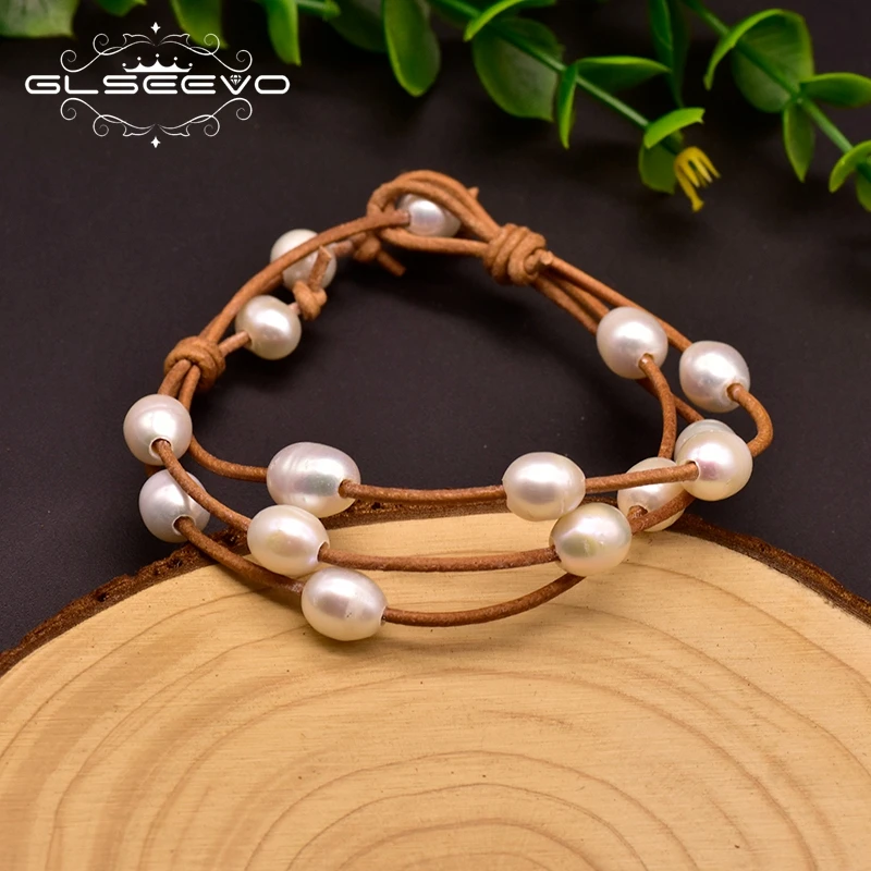 Glseevo Handmade Natural Pearl Bracelet Leather Woman Wedding Birthday Gift Jewelry Lady Retro Chain Bracelet Jewelry GB0165
Glseevo Handmade Natural Pearl Bracelet Leather Woman Wedding Birthday Gift Jewelry Lady Retro Chain Bracelet Jewelry GB0165