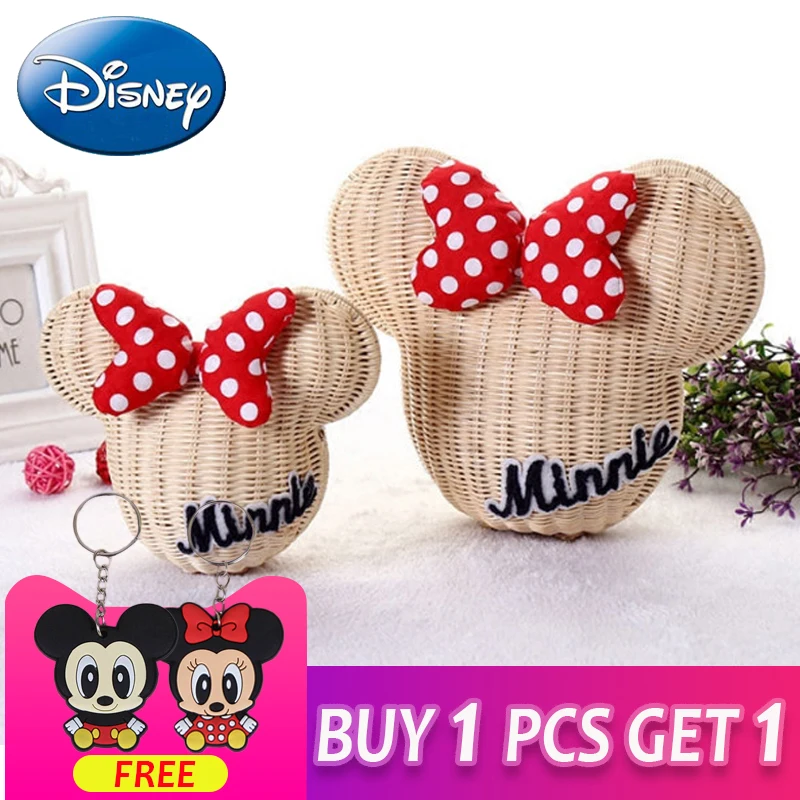 Disney Minnie Mouse ручная работа ротанг новинка мультяшный Микки Женский кошелек милый