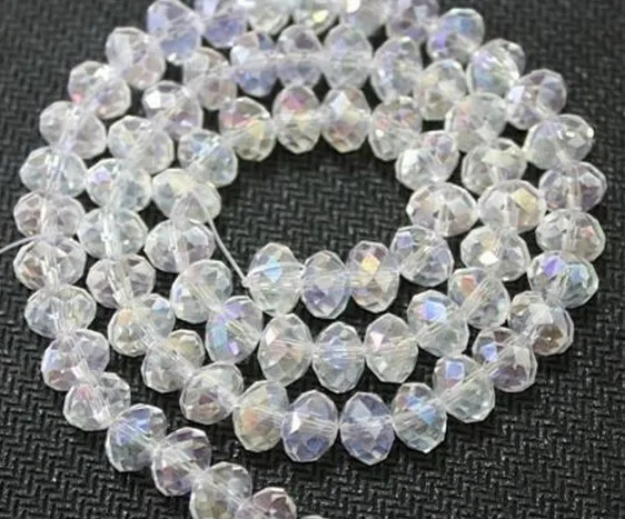 

Assorted 10mm 300pcs/lot black white colored Mixed Glass Faceted Rondelle Beads spacer bracelet necklace bead crystal