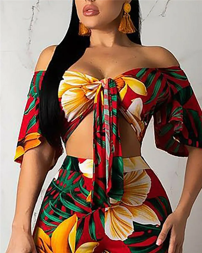 HIRIGIN Women Summer Short Sleeve Leaf V Neck Wide Leg Pants SetS Lady Casual Jumpsuit 2pcs Wear
HIRIGIN Women Summer Short Sleeve Leaf V Neck Wide Leg Pants SetS Lady Casual Jumpsuit 2pcs Wear