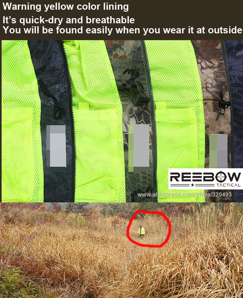REEBOW TACTICAL Python Grain Outdoor Camouflage Hunting Jacket Men Sport Scratch-resistant Paintball Autumn Winter Shooting Coat
REEBOW TACTICAL Python Grain Outdoor Camouflage Hunting Jacket Men Sport Scratch-resistant Paintball Autumn Winter Shooting Coat
