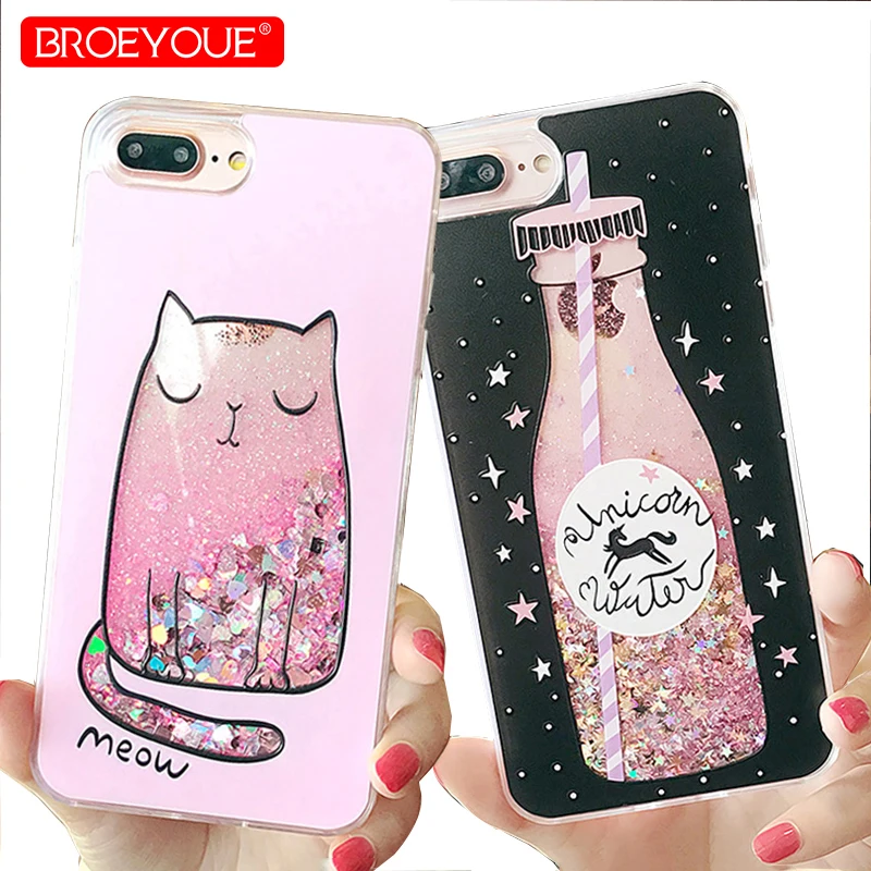 Liquid Glitter Case For iPhone 7 8 Plus X XR XS Max Quicksand Luxury Phone 5 5S SE 6 6S TPU Silicone Cover |