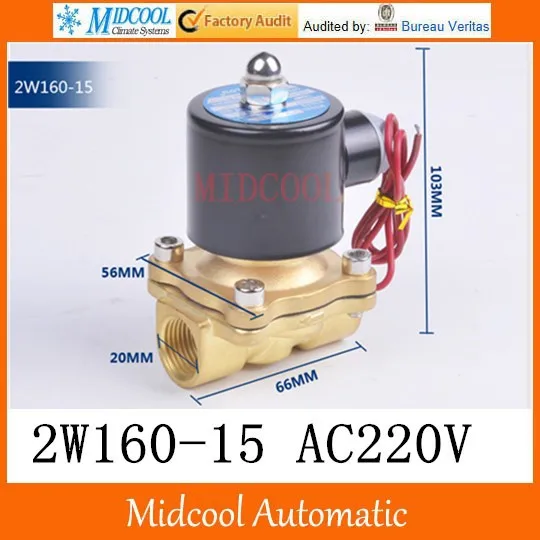 Brass Solenoid Valve 2W160-15 DC12V port 1/2 Normally closed for Water Two-Position Two-Way
Brass Solenoid Valve 2W160-15 DC12V port 1/2 Normally closed for Water Two-Position Two-Way