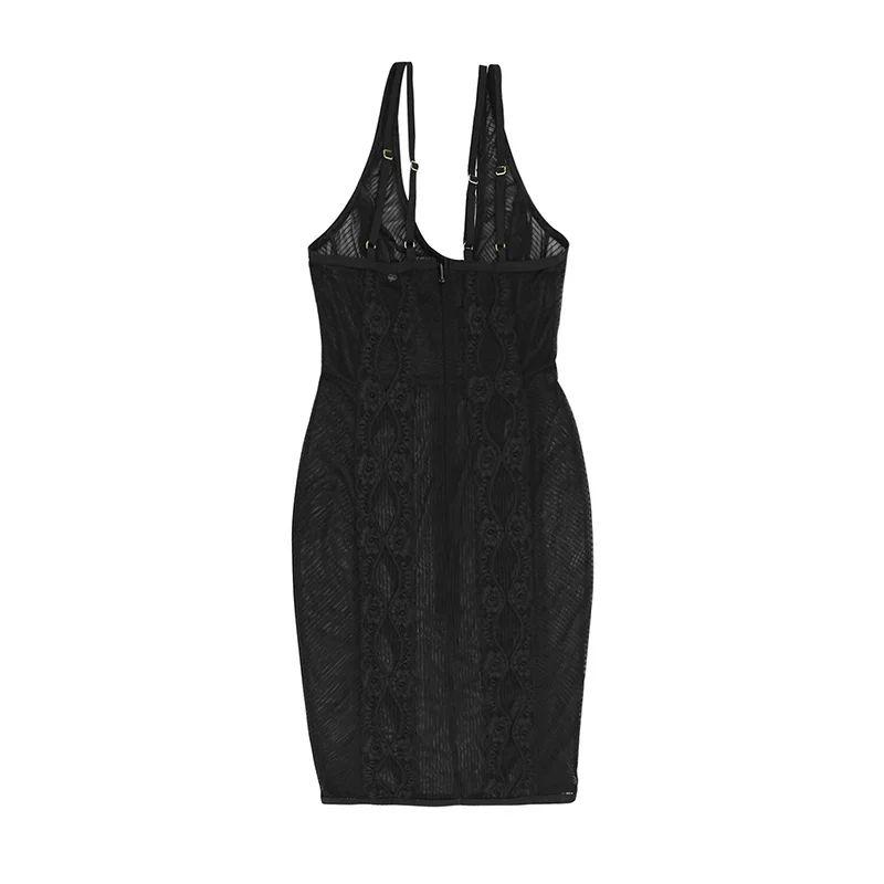 Sexy Women Hollow Out See Through Midi Dresses With Bandage Underwear For Female Sexy Sleeveless O Neck Black Dresses Wholesale
Sexy Women Hollow Out See Through Midi Dresses With Bandage Underwear For Female Sexy Sleeveless O Neck Black Dresses Wholesale