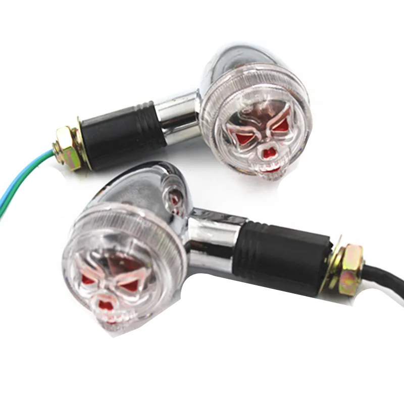 Pair Motorcycle Chrome Red Skull Head Turn Signal Indicator Amber Light For Honda Suzuki Yamaha Kawasaki
Pair Motorcycle Chrome Red Skull Head Turn Signal Indicator Amber Light For Honda Suzuki Yamaha Kawasaki