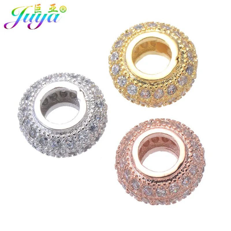 Juya DIY 8 10 11 13mm Micro Pave Zircon Big Hole Metal Spacer Charm Beads For Handmade Natural Stones Needlework Jewelry Making
Juya DIY 8 10 11 13mm Micro Pave Zircon Big Hole Metal Spacer Charm Beads For Handmade Natural Stones Needlework Jewelry Making