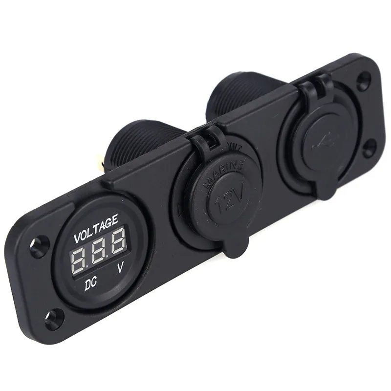 12V Dual USB Auto Car Cigarette Lighter Socket Splitter DC 5V 2.1A Power Adapter Charger For iPhone Digital Voltmeter Display
12V Dual USB Auto Car Cigarette Lighter Socket Splitter DC 5V 2.1A Power Adapter Charger For iPhone Digital Voltmeter Display