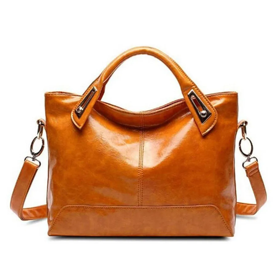 Women Handbag Oil Leather Tote Bags Luxury Women Shoulder Bags Ladies Leather Handbags Women Fashion Bags 
Women Handbag Oil Leather Tote Bags Luxury Women Shoulder Bags Ladies Leather Handbags Women Fashion Bags