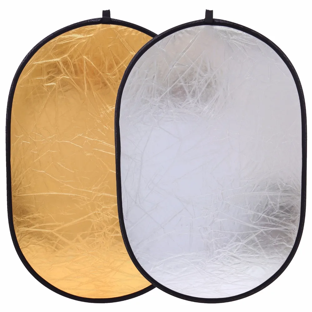 CY 24x35"/60x90cm Free ship Handhold Multi Collapsible Portable Disc Light Reflector for oval Photography 2in1 Gold and Silver
CY 24x35"/60x90cm Free ship Handhold Multi Collapsible Portable Disc Light Reflector for oval Photography 2in1 Gold and Silver