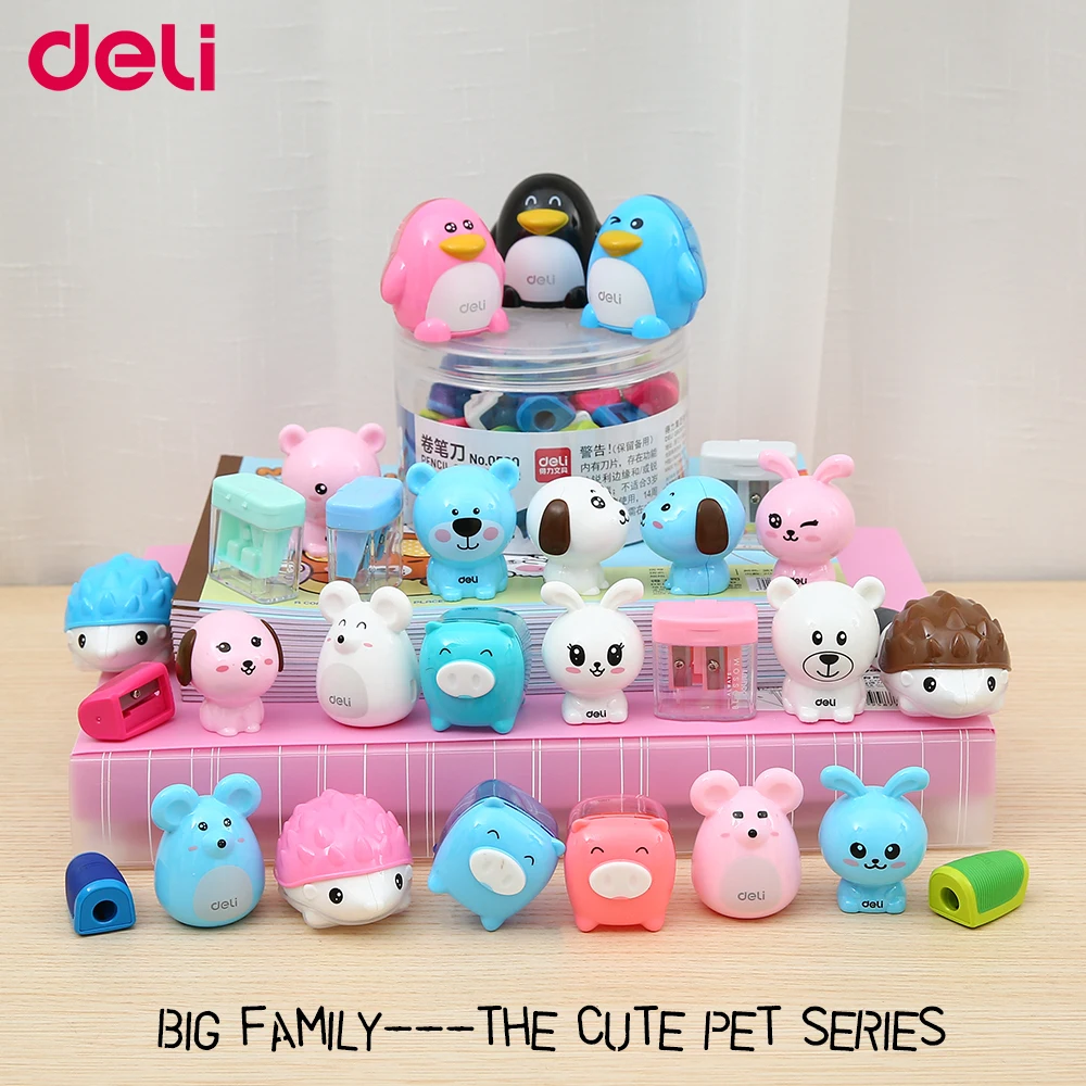 Deli Mini Sharp Pencil Sharpeners Cute Pet Series Colorful Kawaii Animals 0.8 & 1.2cm Hole Thicker/Bigger Office Supplies
Deli Mini Sharp Pencil Sharpeners Cute Pet Series Colorful Kawaii Animals 0.8 & 1.2cm Hole Thicker/Bigger Office Supplies