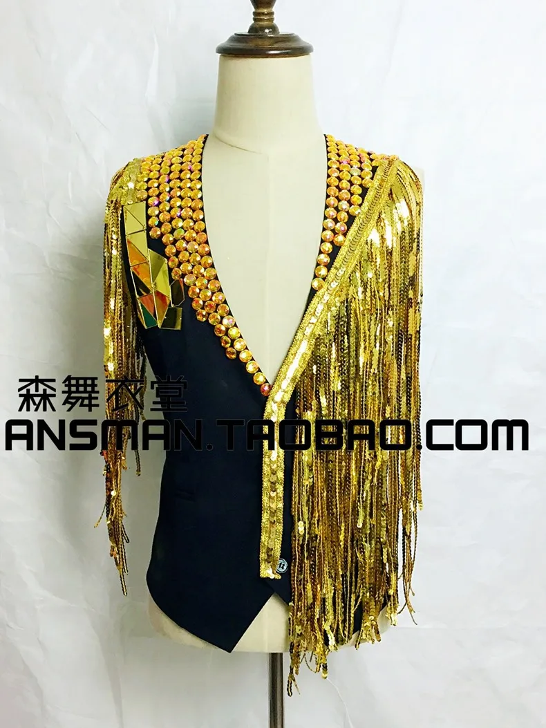 M-xxxl 2021 Men's New Fashion Vest Male Singer Ds Beyonce With Fringed Vests Costumes Mix Stage Costumes Men Clothing
M-xxxl 2021 Men's New Fashion Vest Male Singer Ds Beyonce With Fringed Vests Costumes Mix Stage Costumes Men Clothing