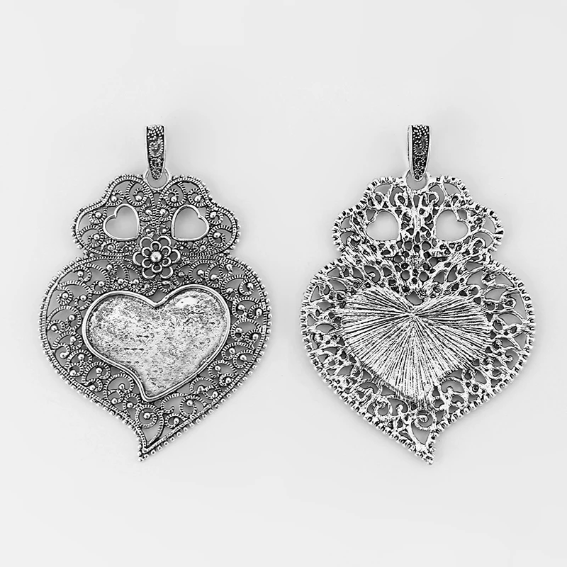 3pcs Large Hollow Heart Charms Pendant 35*22 mm Trays Cameo Cabochon Setting Jewellery DIY Finding
3pcs Large Hollow Heart Charms Pendant 35*22 mm Trays Cameo Cabochon Setting Jewellery DIY Finding