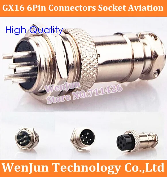 Drop Shipping NEW GX16 6 Pin 6p Connectors Socket Aviation Plug 16mm Male & Female
Drop Shipping NEW GX16 6 Pin 6p Connectors Socket Aviation Plug 16mm Male & Female