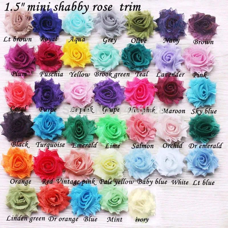 30 yards /lot , 1.5'' shabby flowers rosette , shabby chic flowers hair accessories , fashion accessories
30 yards /lot , 1.5'' shabby flowers rosette , shabby chic flowers hair accessories , fashion accessories