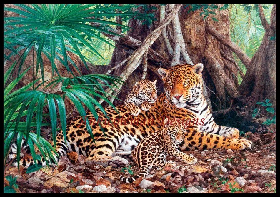 Needlework for embroidery DIY DMC High Quality - Counted Cross Stitch Kits 14 ct Oil painting - Leopard Family
Needlework for embroidery DIY DMC High Quality - Counted Cross Stitch Kits 14 ct Oil painting - Leopard Family