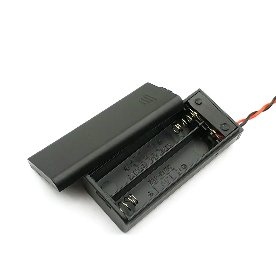 New 2 * AAA Battery Storage Case Box Holder for 2pcs AAA Batteries with ON/OFF Switch & Wire Leads Black Wholesale
New 2 * AAA Battery Storage Case Box Holder for 2pcs AAA Batteries with ON/OFF Switch & Wire Leads Black Wholesale