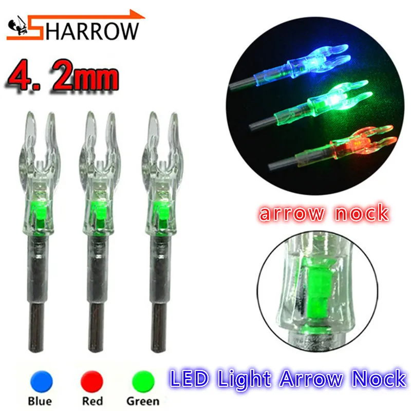 6pcs 4.2mm Automatic Glowing Arrow Nock Double Card Slot LED Illuminated Arrow Cam For Archery Shooting Hunting Accessories
6pcs 4.2mm Automatic Glowing Arrow Nock Double Card Slot LED Illuminated Arrow Cam For Archery Shooting Hunting Accessories