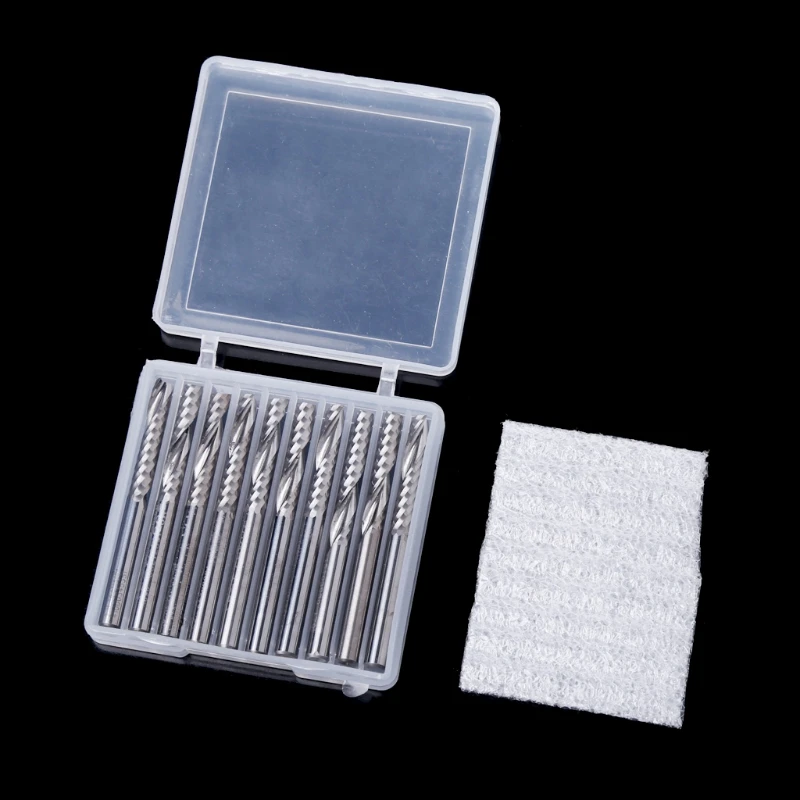 Hot Sale 10 Pcs 4mm Shank Single Flute Carbide Spiral End Mill Cutter CNC Router Bits 22mm CEL
Hot Sale 10 Pcs 4mm Shank Single Flute Carbide Spiral End Mill Cutter CNC Router Bits 22mm CEL