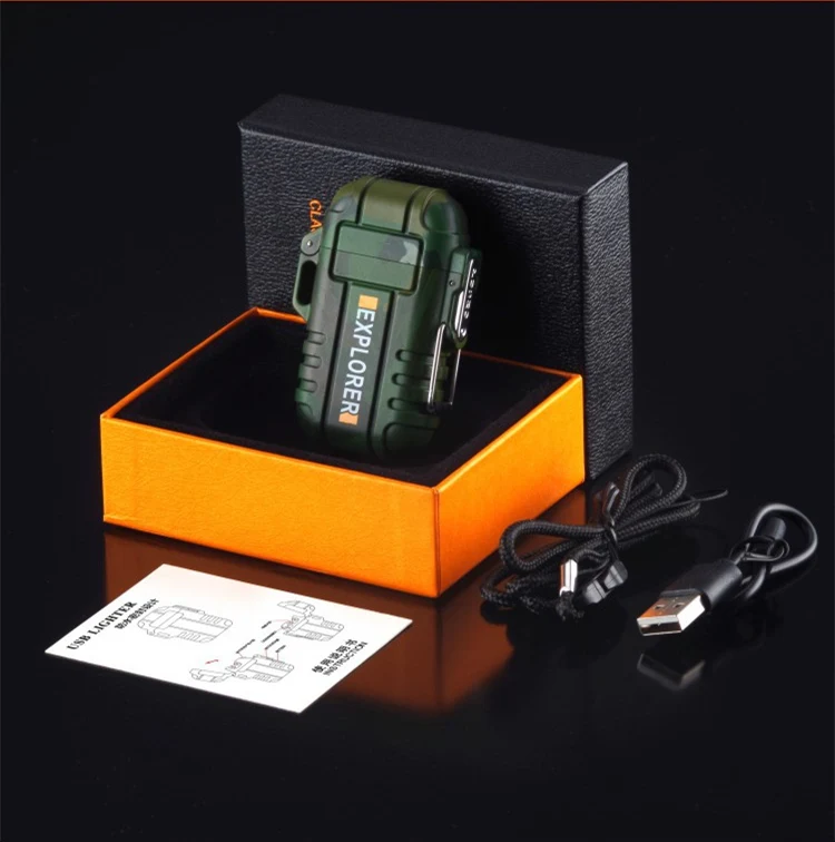 New USB Plasma Dual Arc Outdoor Camping Lighter Rechargeable Waterproof Electronic Lighter Pulse Cross Thunder Ligthers
New USB Plasma Dual Arc Outdoor Camping Lighter Rechargeable Waterproof Electronic Lighter Pulse Cross Thunder Ligthers