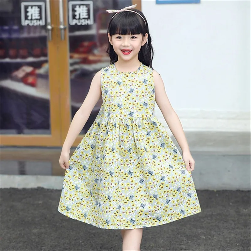 Summer Big Girls Dress Fashion Flower Fruit Print Sleeveless Princess Dress Kids Clothes 2-9 Y Children Dresses For Girls 2019
Summer Big Girls Dress Fashion Flower Fruit Print Sleeveless Princess Dress Kids Clothes 2-9 Y Children Dresses For Girls 2019