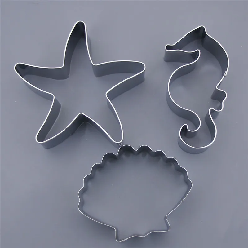 3Pcs/set Stainless Steel Cookie Cutter 3D Shell Seahorse Starfish Biscuit Cake Mold DIY Chocolate Pastry Baking Tools
3Pcs/set Stainless Steel Cookie Cutter 3D Shell Seahorse Starfish Biscuit Cake Mold DIY Chocolate Pastry Baking Tools