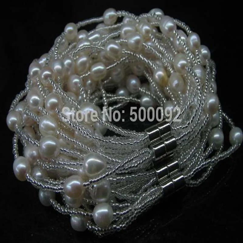 wholesale lots 50 Pieces 3rows rice 5-6mm real freshwater pearl bracelets
wholesale lots 50 Pieces 3rows rice 5-6mm real freshwater pearl bracelets