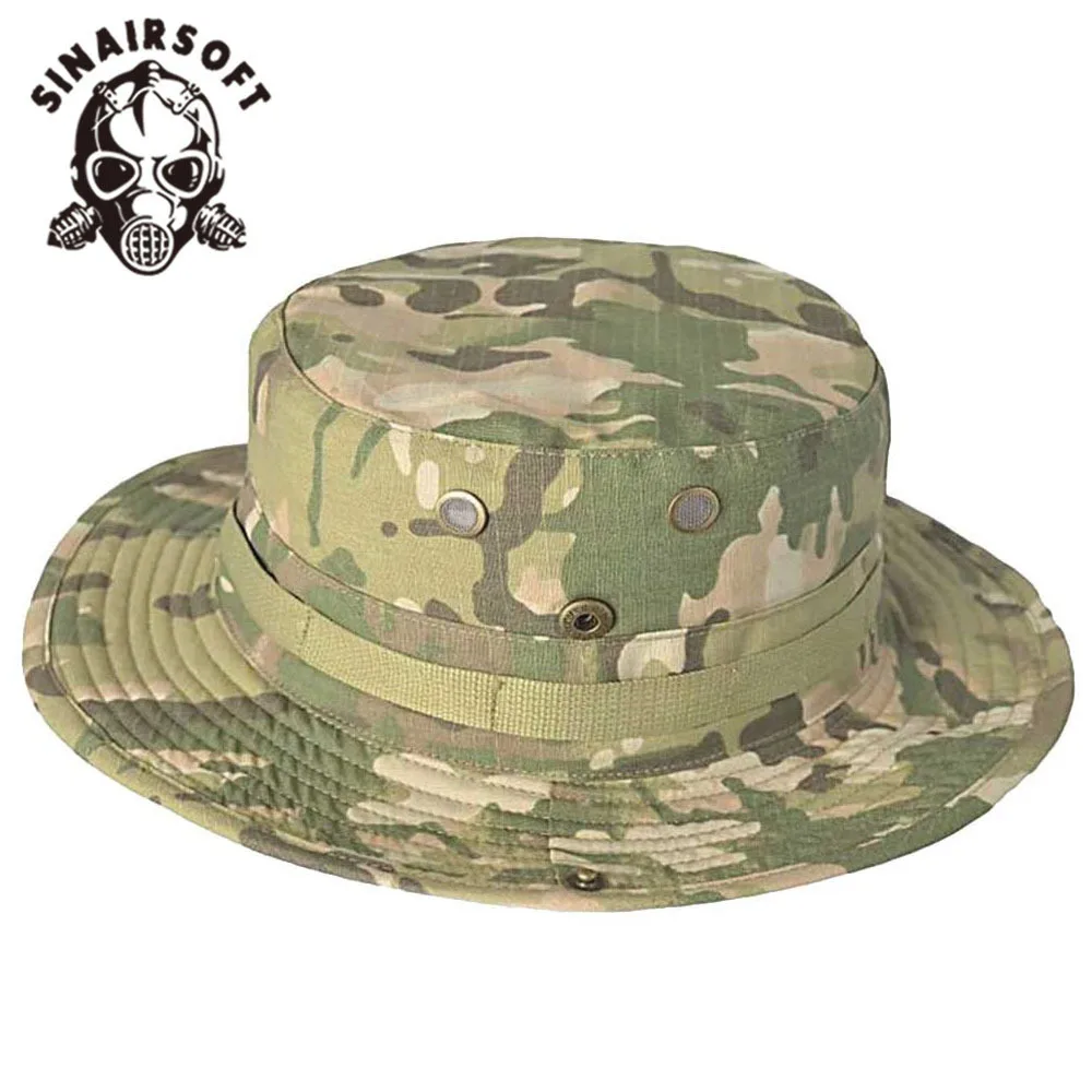 

Multicam Tactical Airsoft Sniper Camouflage Bucket Boonie Hats Nepalese Cap SWAT Army Panama Military Accessories Summer Men