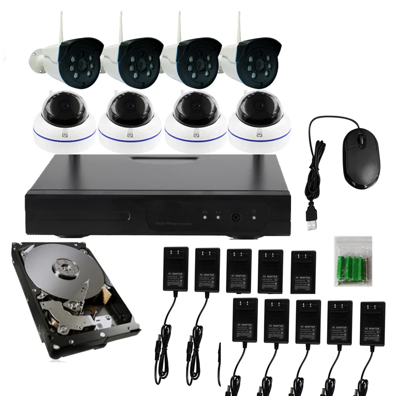 Новое поступление 8-канальный беспроводной сетевой видеорегистратор JSA P2P 720P HD ик