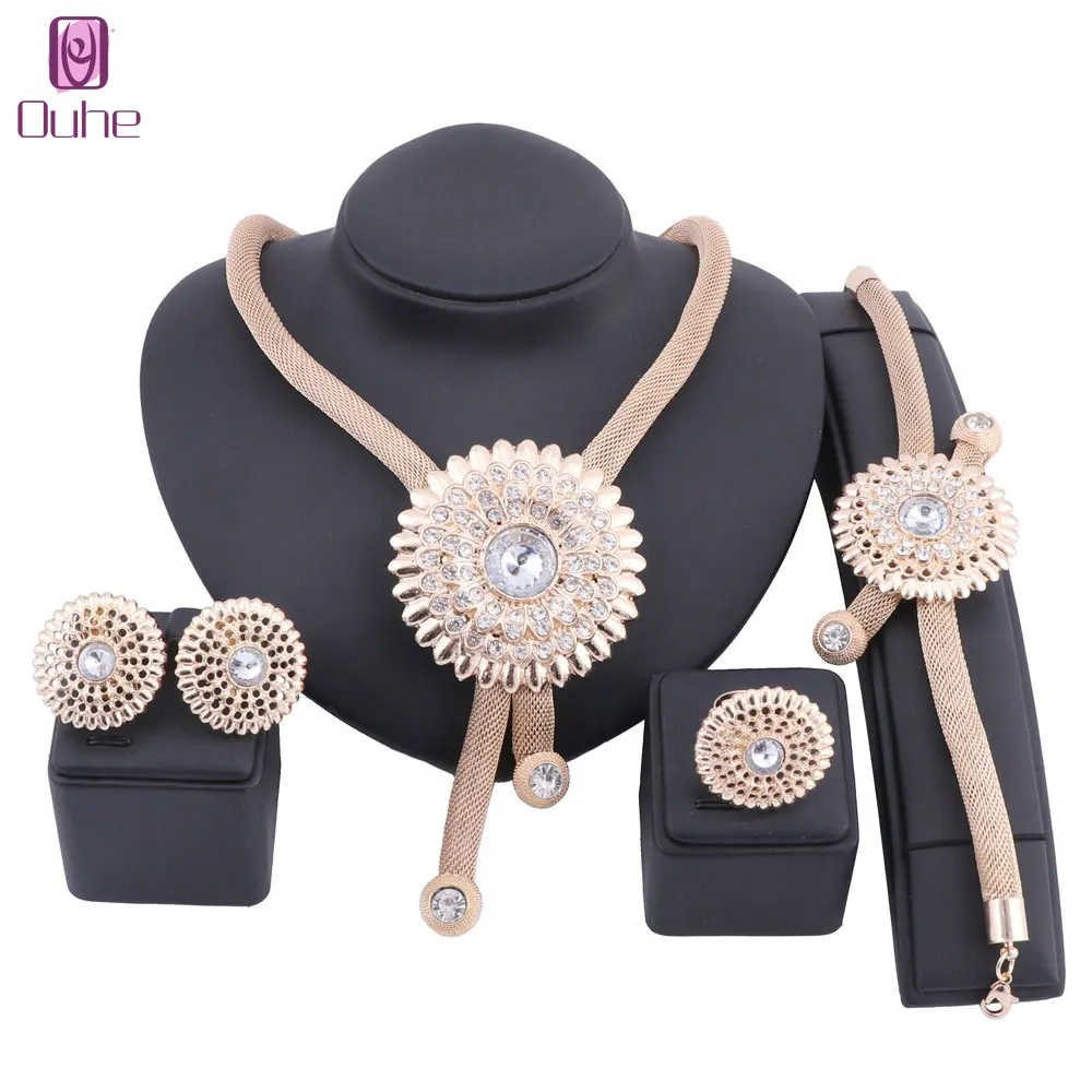 Women Dubai Gold Color Tassel Crystal Necklace Jewelry Sets Costume Design Brand Nigerian Wedding African Beads Jewelry Sets
Women Dubai Gold Color Tassel Crystal Necklace Jewelry Sets Costume Design Brand Nigerian Wedding African Beads Jewelry Sets