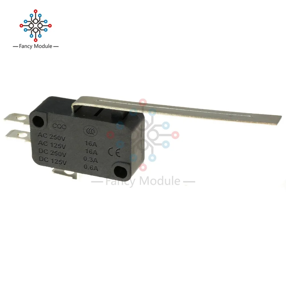 10pcs Mini Micro switch SPDT 16A 250VAC Long Lever V3 Microswitch Micro Normally Open Close long lever arm Limit Switch On Off
10pcs Mini Micro switch SPDT 16A 250VAC Long Lever V3 Microswitch Micro Normally Open Close long lever arm Limit Switch On Off