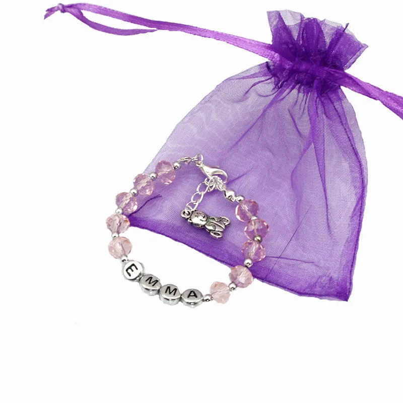 New Girls Kid pink Crystal Bracelets Any Name Birthday Charm Personalised Gift Customized Jewelr with bag
New Girls Kid pink Crystal Bracelets Any Name Birthday Charm Personalised Gift Customized Jewelr with bag