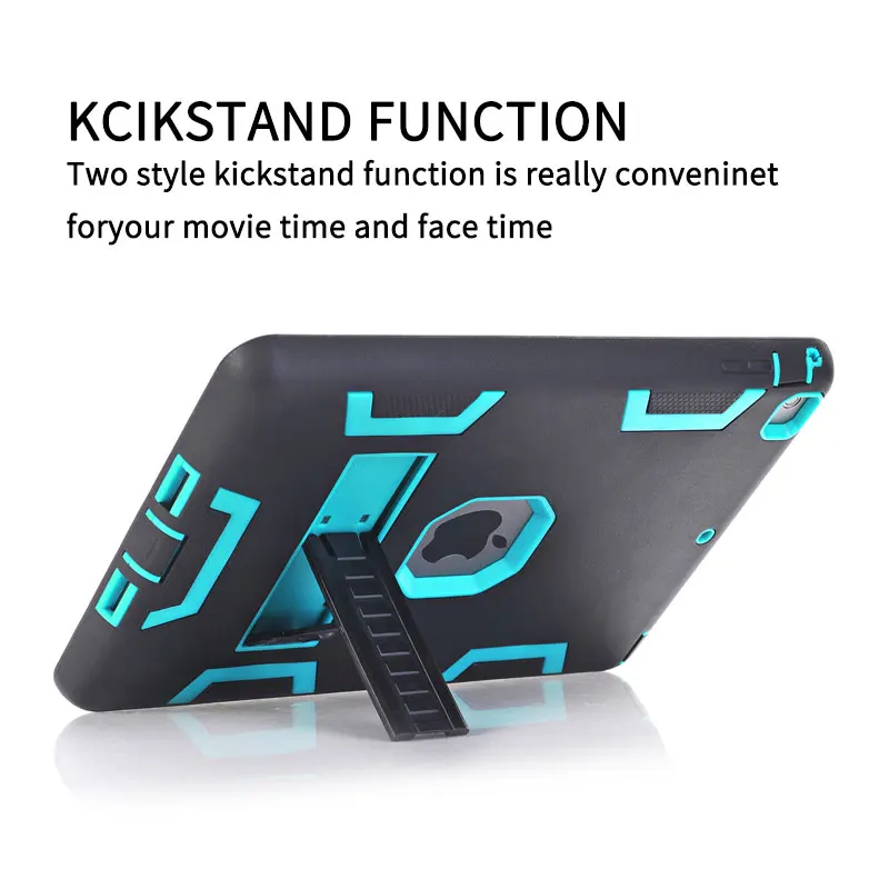 For iPad air 1 2 Non-Slip Kids Safe Hybrid Armor Shockproof Silicone Rubber Solid Case For ipad 5 6 Protection Cover Capa
For iPad air 1 2 Non-Slip Kids Safe Hybrid Armor Shockproof Silicone Rubber Solid Case For ipad 5 6 Protection Cover Capa
